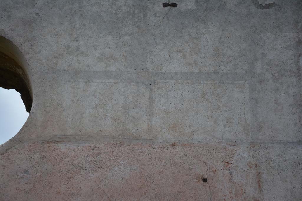 IX.5.9 Pompeii. March 2017. Room “p”, detail of faded painted decoration on west end of central window. 
Foto Christian Beck, ERC Grant 681269 DÉCOR.
