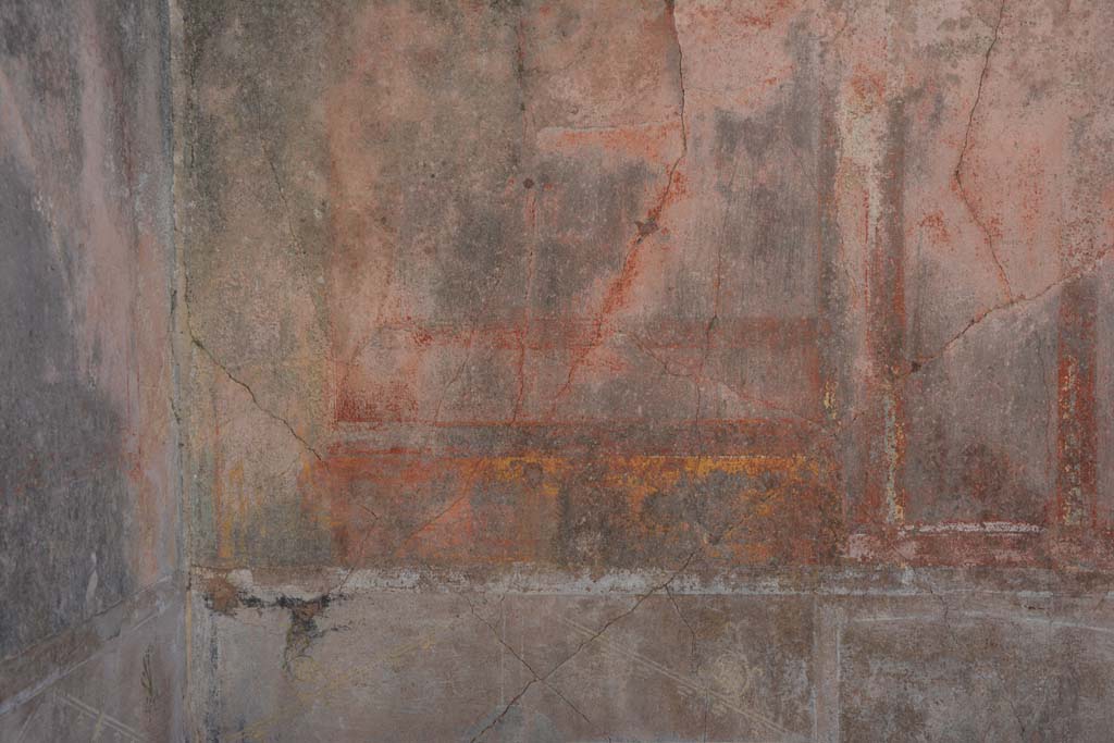 IX.5.14 Pompeii. May 2017. Room f, south wall at east end, detail from painted panel in middle zone of wall.
Foto Christian Beck, ERC Grant 681269 DCOR.

