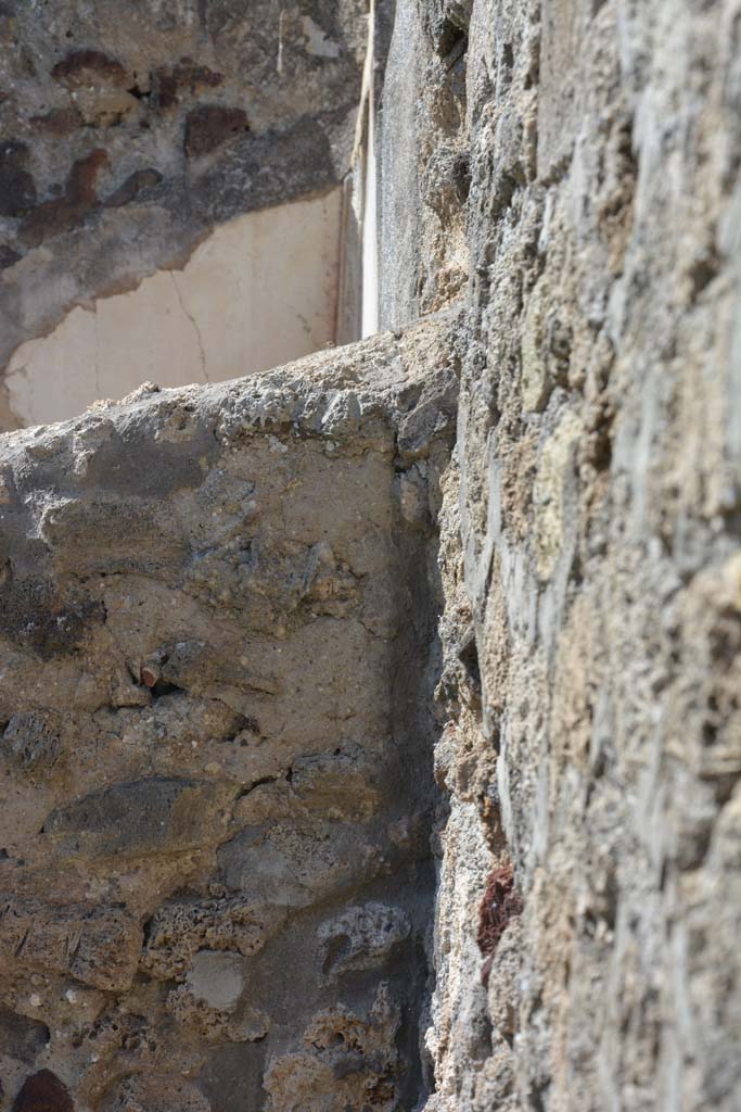 IX.5.18 Pompeii. May 2017. Room m, detail of north wall at east end.  
Foto Christian Beck, ERC Grant 681269 DÉCOR.
