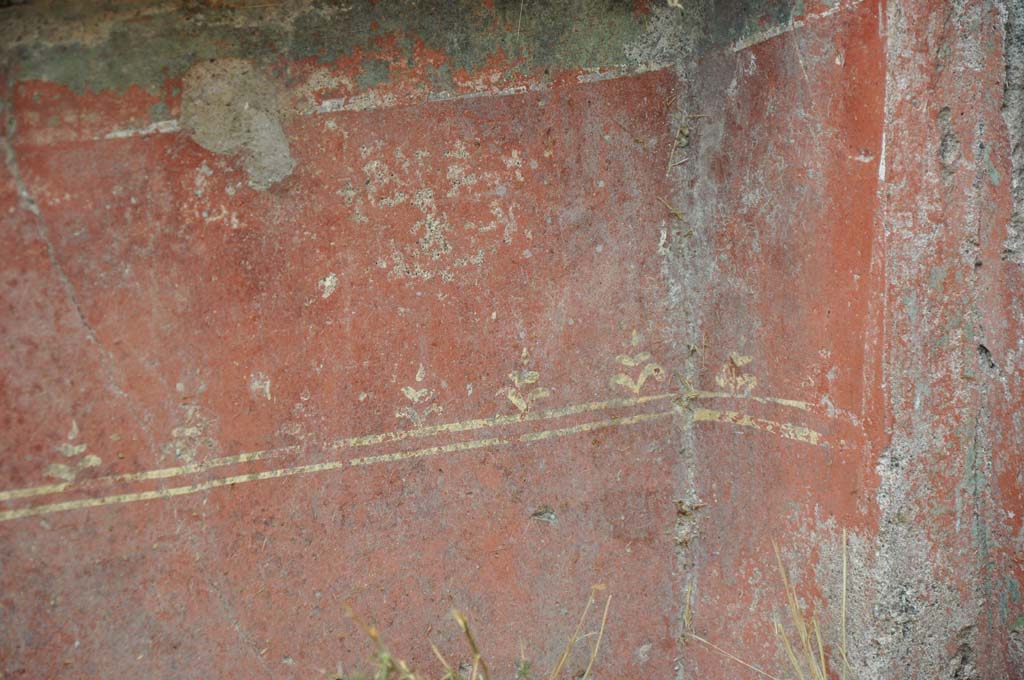 IX.5.18 Pompeii. July 2017. Room “o”, detail of painted decoration in bed recess in north wall.
Foto Annette Haug, ERC Grant 681269 DÉCOR.

