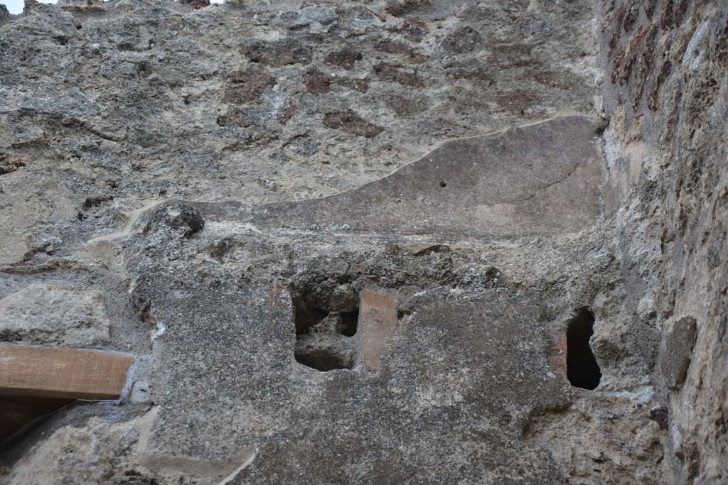 IX.5.18 Pompeii. May 2017. Room c, detail from upper south wall in south-west corner. 
Foto Christian Beck, ERC Grant 681269 DÉCOR.

