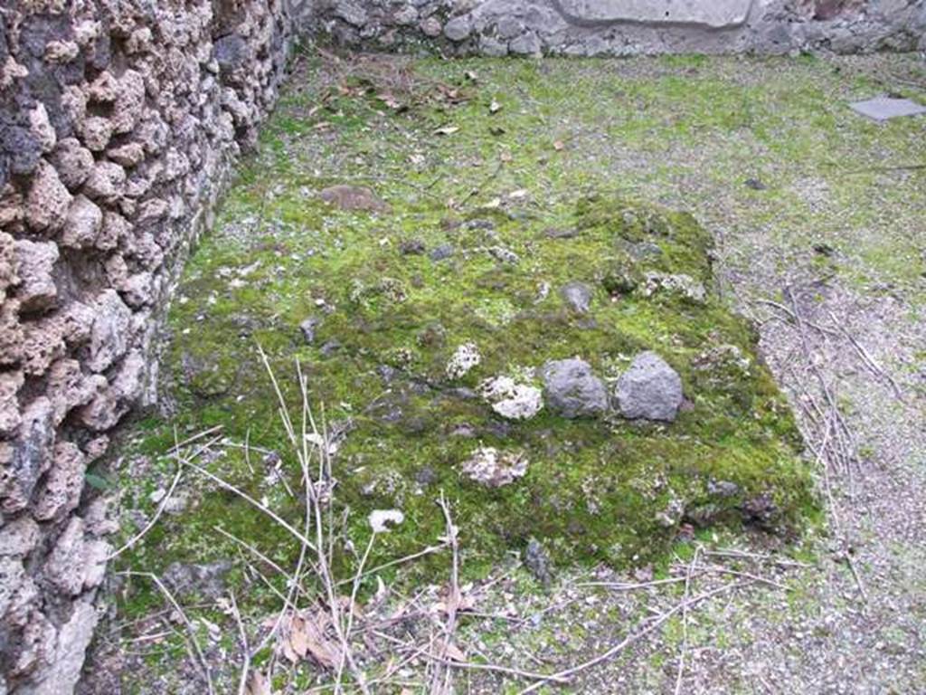 IX.8.6 Pompeii. March 2009.   Room 46,  Room of IX.8.3.   Masonry structure against east wall.
