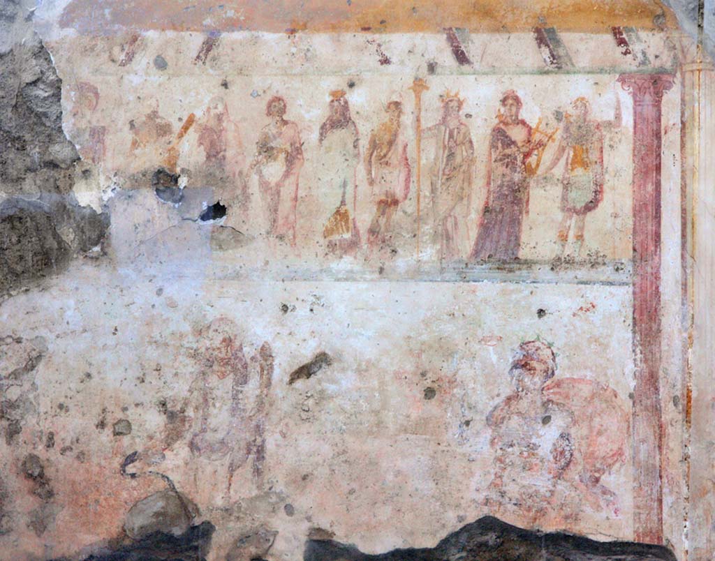 IX.11.1 Pompeii. November 2012. Fresco of street shrine, in honour of the 12 gods. Photo courtesy of Davide Peluso.