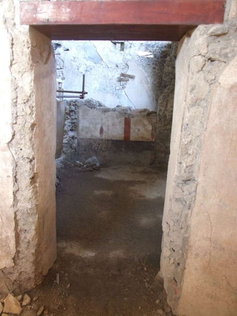 IX.12.6 Pompeii. March 2009. Room 10, doorway in east wall leading to room 9.