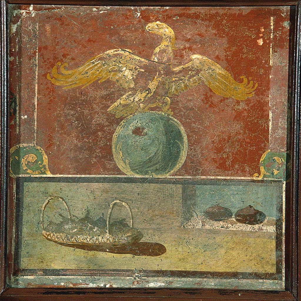 HGW24 Pompeii. Painting of basket with fruit. 
Now in Naples Archaeological Museum. Inventory number 8782.
(Villa Diomedes Project – area ?)
