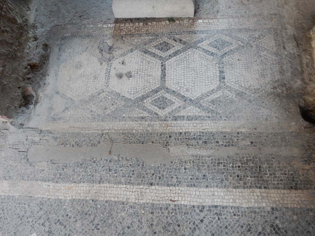 Villa San Marco, Stabiae, June 2019. Room 59a, mosaic threshold to corridor. Photo courtesy of Buzz Ferebee.