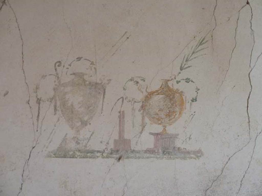 Villa San Marco, Stabiae, September 2015. Room 57, painted decoration from east wall.