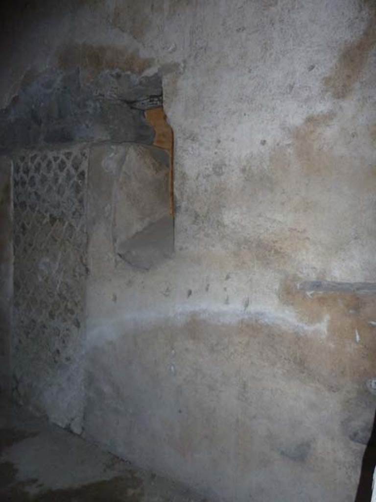 Villa San Marco, Stabiae, September 2015. Room 54, south wall with window to corridor 49.