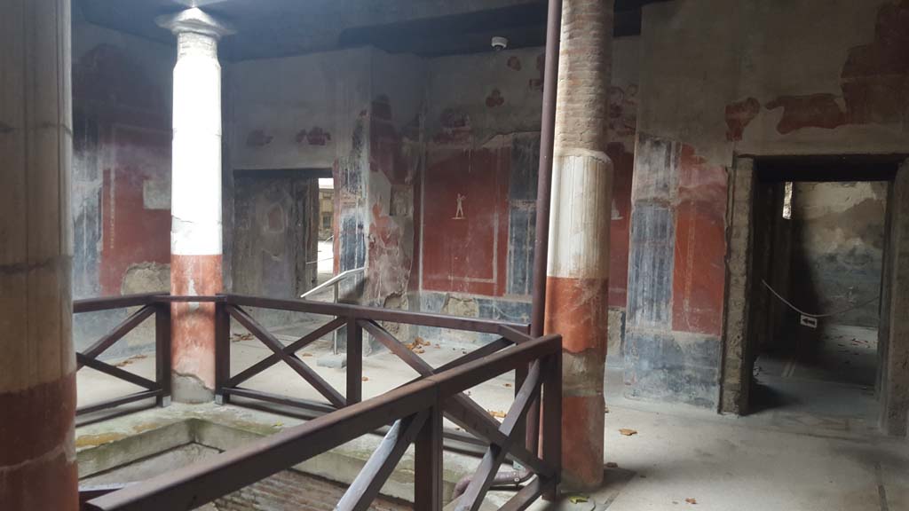 Villa San Marco, Stabiae, October 2020. Room 25, looking towards west wall. Photo courtesy of Klaus Heese.
