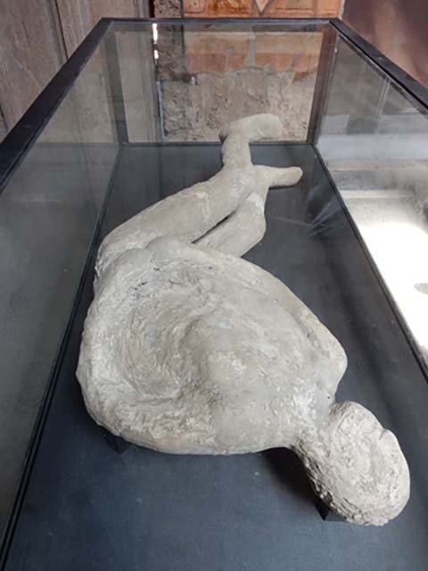 Villa of Mysteries, Pompeii. May 2015. Detail of body-cast. Photo courtesy of Buzz Ferebee.
