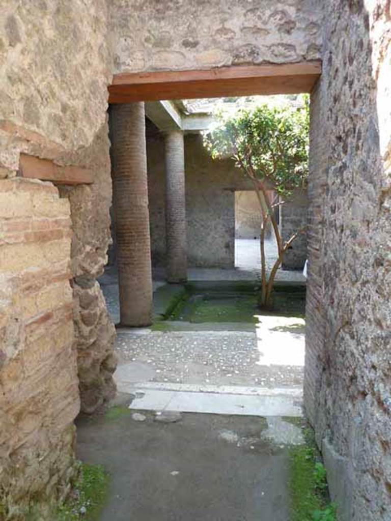 Villa of Mysteries, Pompeii.  May 2010. Room 43, looking west into room 62, the tetrastyle atrium.