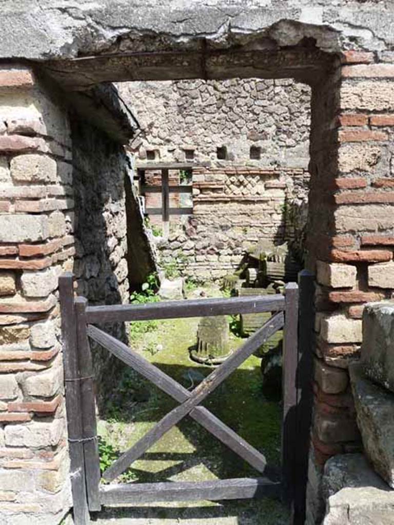 Villa of Mysteries, Pompeii. May 2010.  Doorway to room 37, on east side of kitchen.