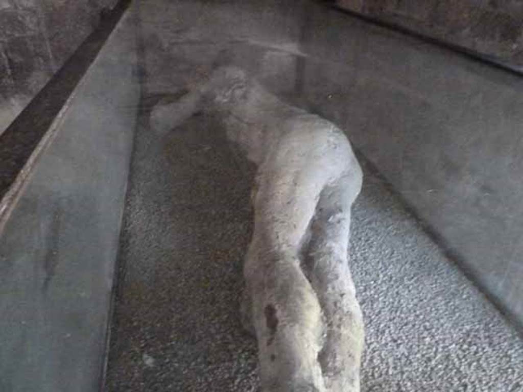 Villa of Mysteries, Pompeii. May 2010. Body cast in room 35.