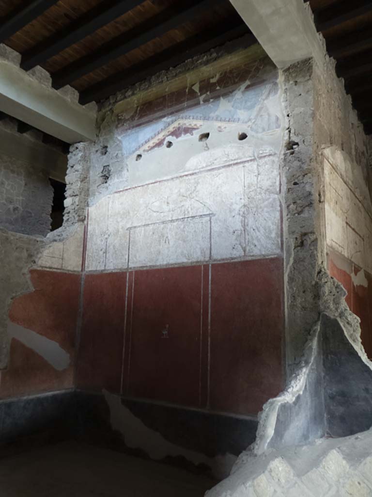Villa of Mysteries, Pompeii. September 2017. Room 14, south wall of cubiculum. 
Foto Annette Haug, ERC Grant 681269 DÉCOR.
