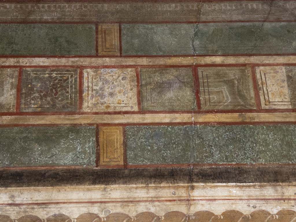 Villa of Mysteries, Pompeii. September 2021. Room 6, looking along east wall. Photo courtesy of Klaus Heese. 