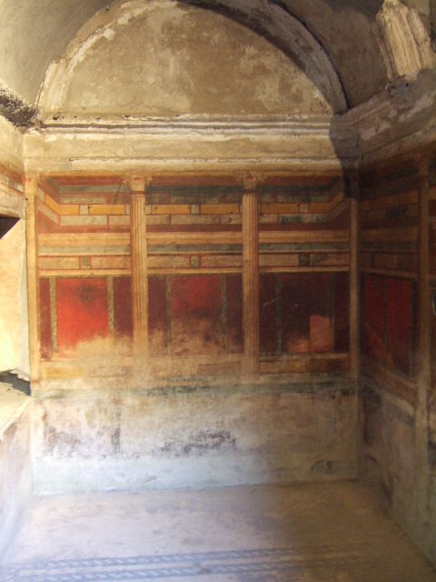 Villa of Mysteries, Pompeii. May 2006. Room 8, east wall.