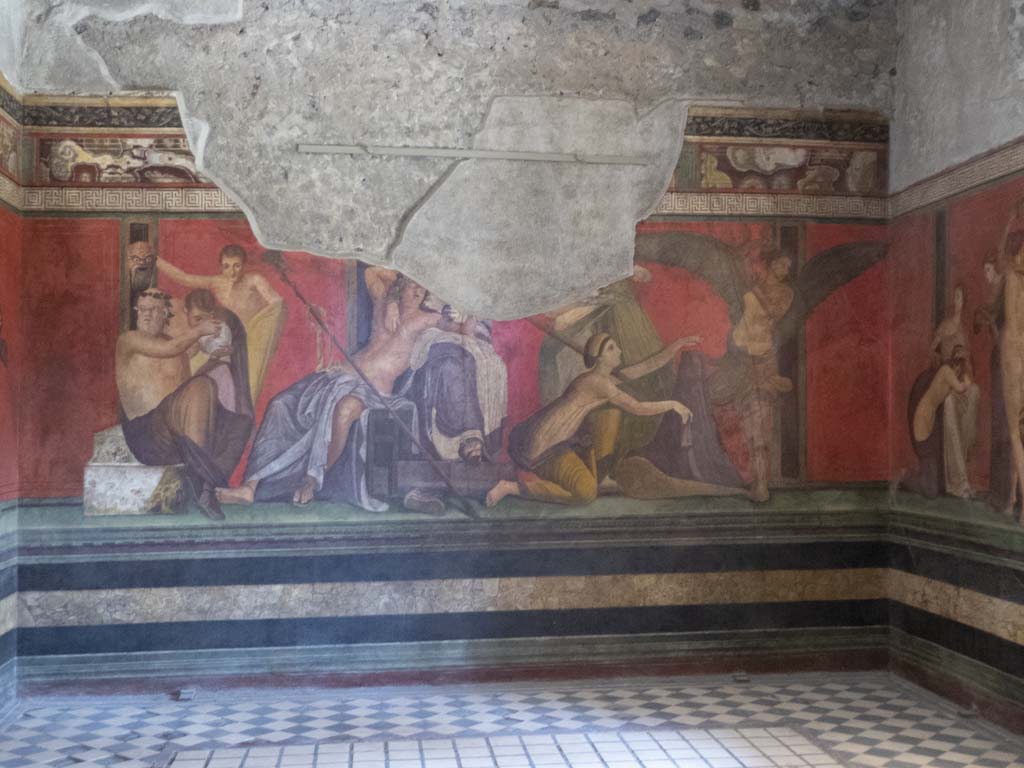 Villa of Mysteries, Pompeii. March 2019. Room 5, tiled floor.
Foto Annette Haug, ERC Grant 681269 DÉCOR.
