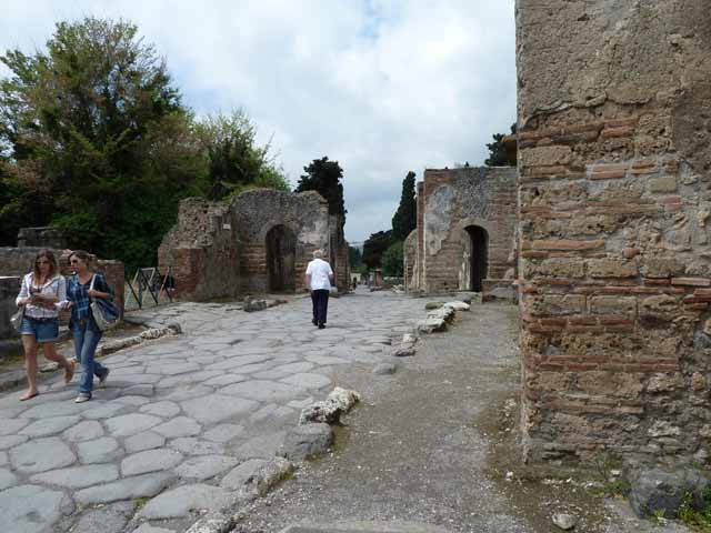 Via Consolare, Pompeii. April 2019. Looking north towards the ...