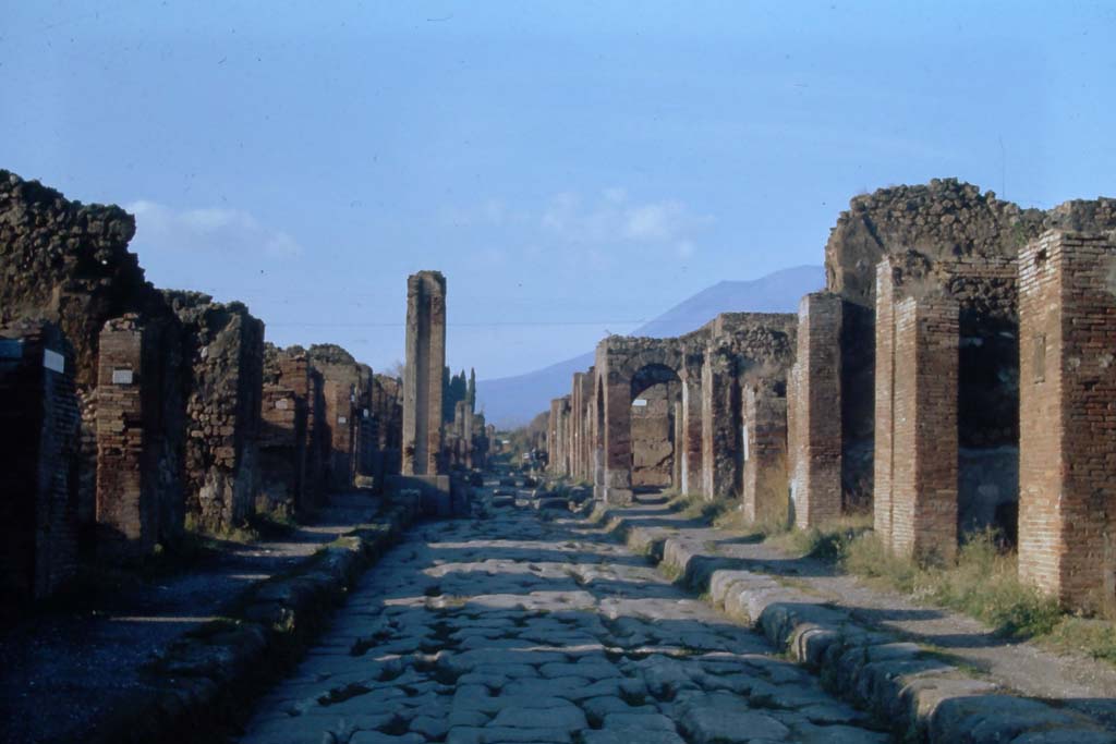 Via Stabiana, Pompeii, 4th December 1971. Looking north between VII.1 and IX.2. 
Photo courtesy of Rick Bauer, from Dr George Fay’s slides collection.
