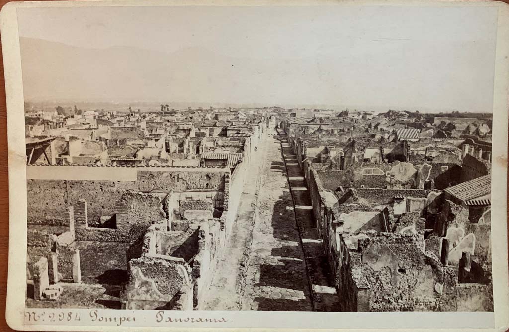 Via di Mercurio. Michel Amodio cabinet card 2984, panorama. Looking south from city walls. Photo courtesy of Rick Bauer.