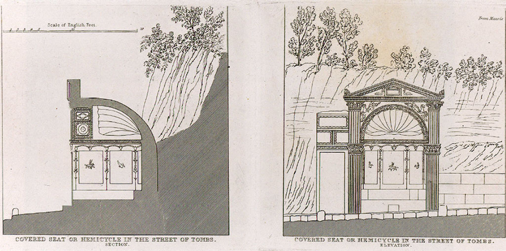 HGE09 Pompeii. 1824 drawing of tomb.
See Mazois, F., 1824. Les Ruines de Pompei: Premiere Partie. Paris: Didot Freres. (pl. 34).
