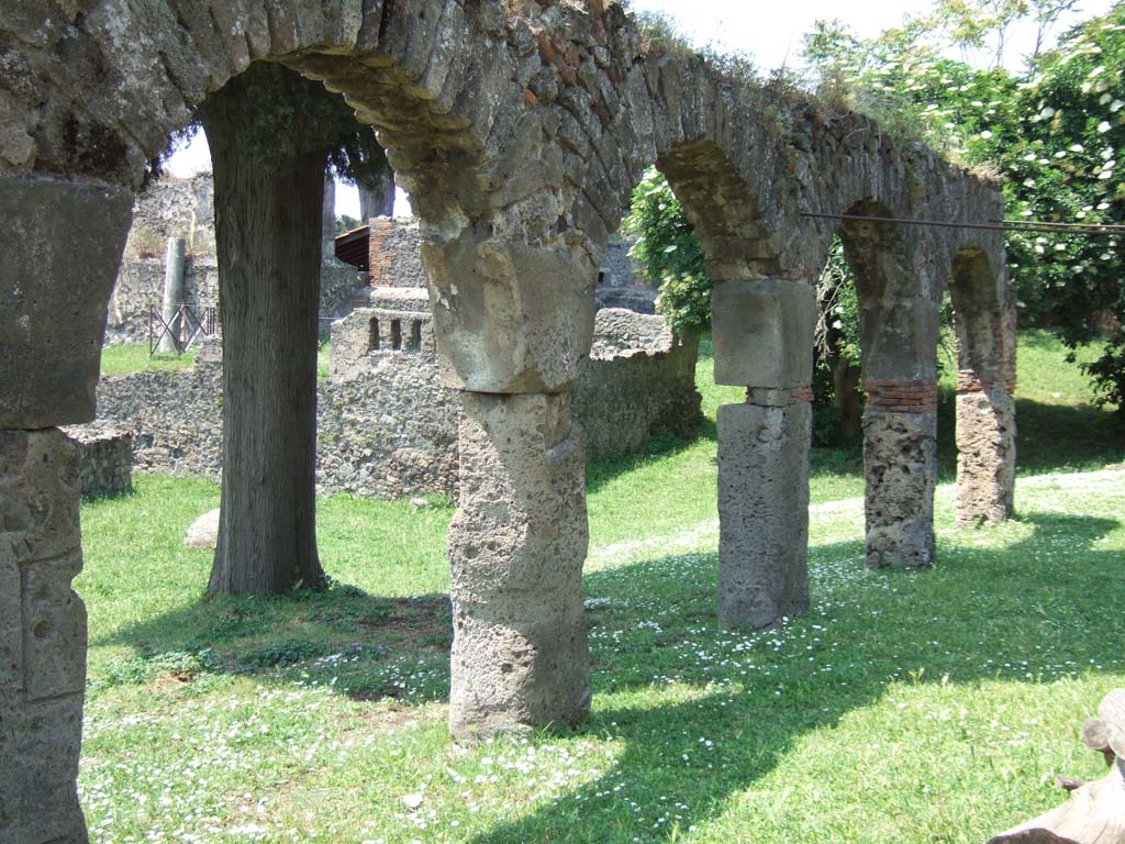 HGE25 Pompeii. May 2006. Colonnade outside HGE25, looking north. 