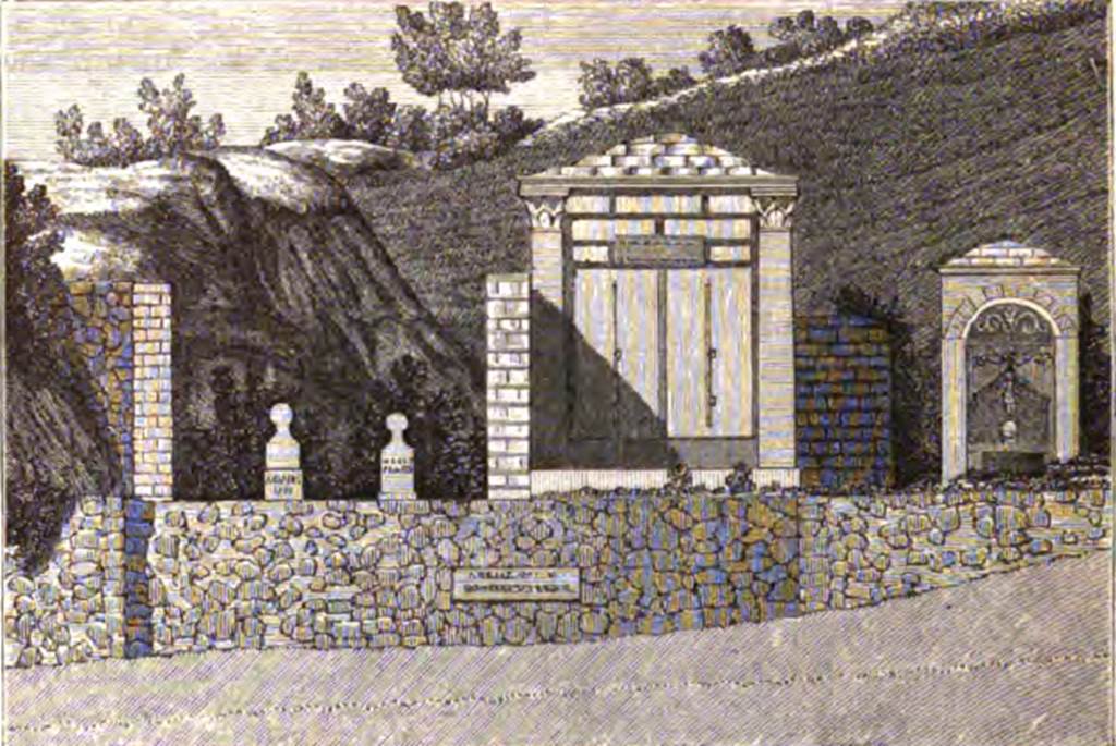 HGE41 Pompeii. 1884 drawing from Overbeck-Mau showing HGE41 on right with HGE42 on left. See Overbeck J., 1884. Pompeji in seinen Gebäuden, Alterthümen und Kunstwerken. Leipzig: Engelmann. (p. 408).