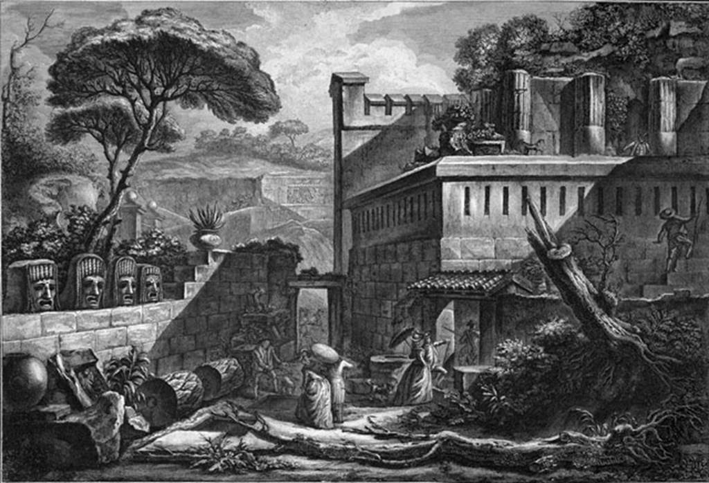 HGW04c Pompeii. c.1780 drawing of enclosure.