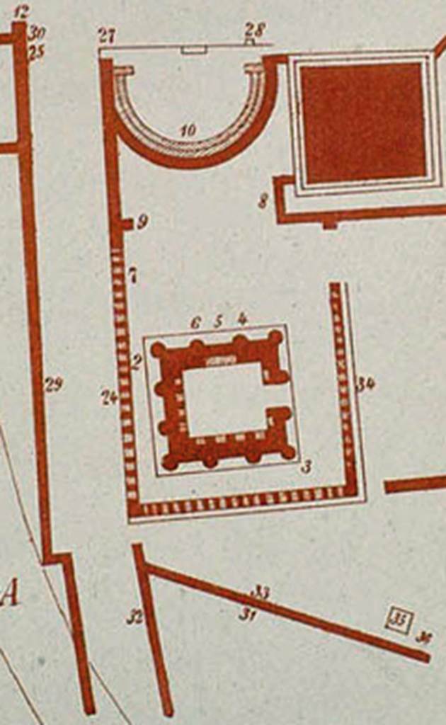 HGW04d Pompeii. Plan of area outside Porta Ercolano. The tomb is number 32. See PAH 1 Tab. III.