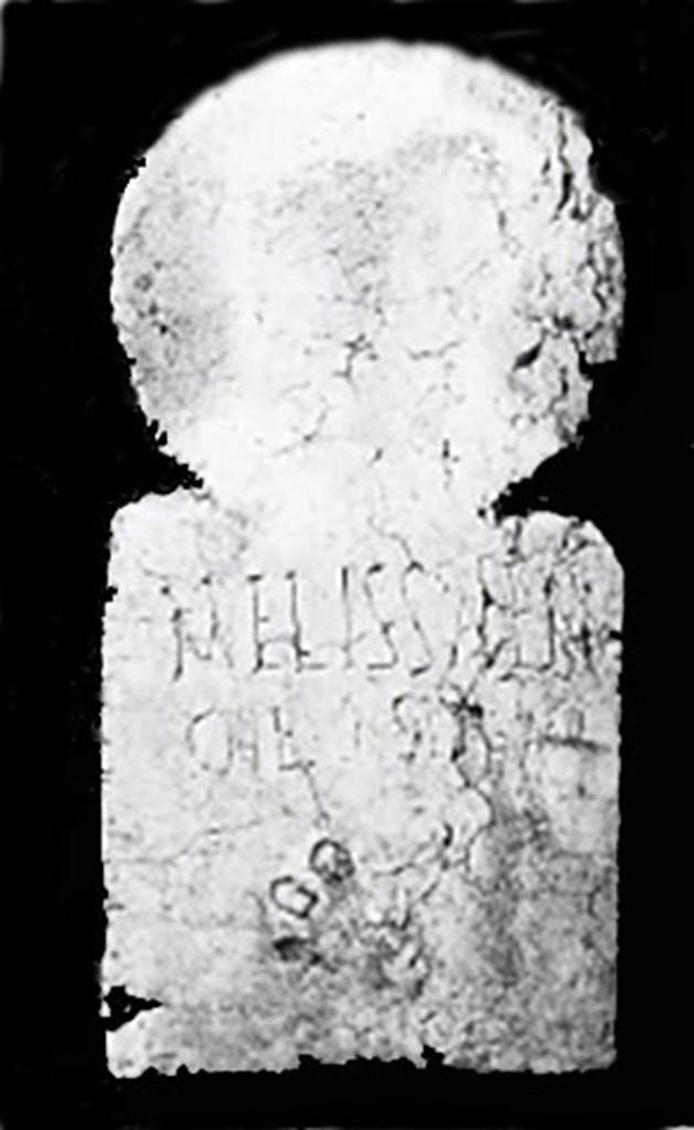 HGW04e/f Pompeii. Found in 1770. Limestone herm with the inscription.

MELISSAEA
CN  L  ASIA

According to Epigraphik-Datenbank Clauss/Slaby (See www.manfredclauss.de) this read

Melissaea
Cn(aei) l(iberta) Asia        [CIL X 1010]

