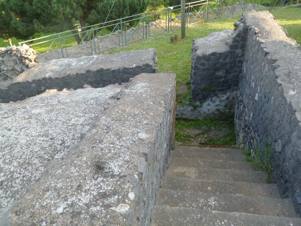 T5 Pompeii. Tower V. May 2011. South inside of wall at bottom of steps on west inner side. Photo courtesy of Michael Binns.