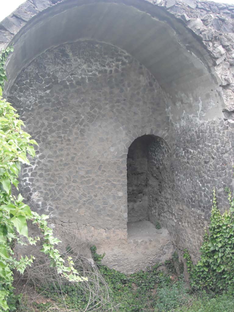 Tower V, Pompeii. May 2011. 
Vaulted roof and west wall of main chamber. Photo courtesy of Ivo van der Graaff.
