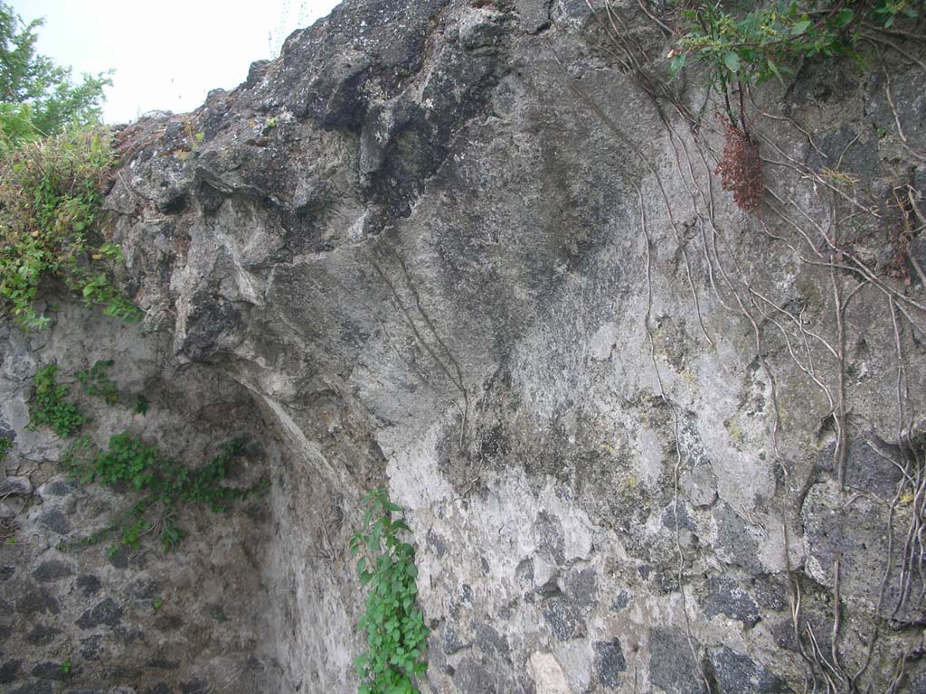 Tower VII, Pompeii. May 2010. Detail of remains of vaulted ceiling in upper south-east corner. Photo courtesy of Ivo van der Graaff.

