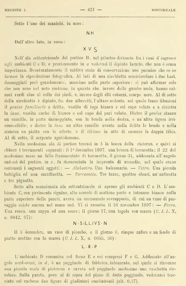 Boscoreale, Villa Rustica in proprietà Cirillo. Notizie degli Scavi, 1898, p.421.