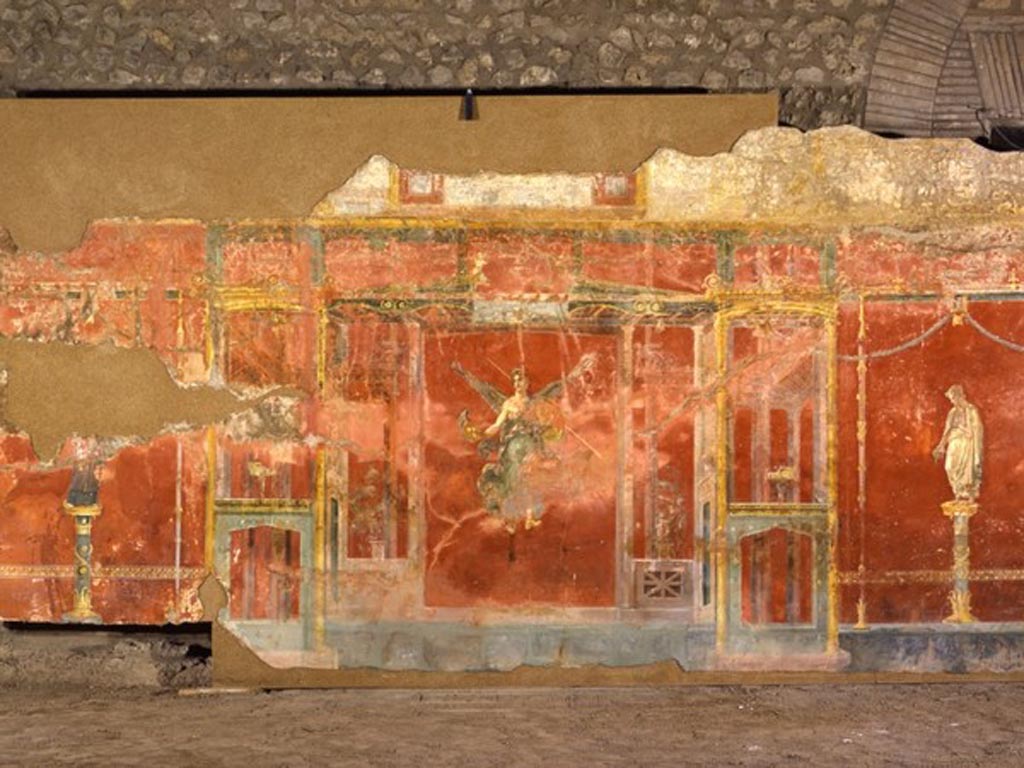 Complesso dei triclini in località Moregine a Pompei. Triclinium C, west wall.
