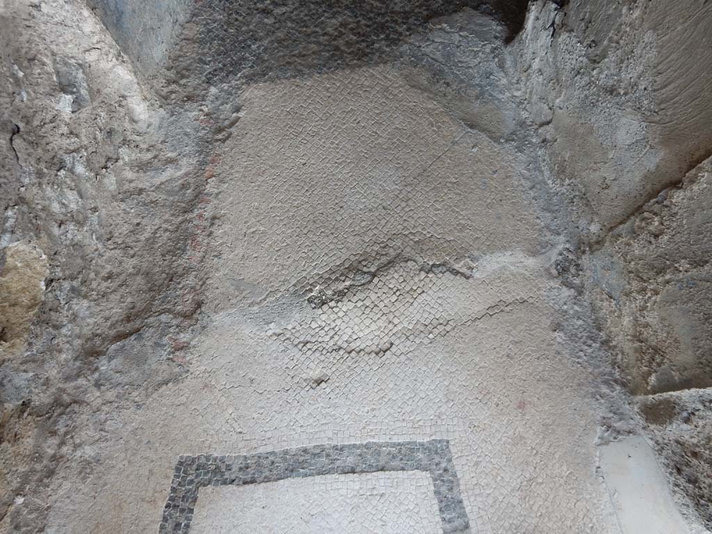 Stabiae, Secondo Complesso, June 2019. Room 16, mosaic floor in doorway to room 15, above. 
Photo courtesy of Buzz Ferebee.
