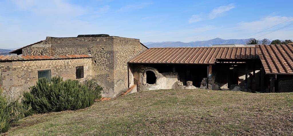 Stabiae, Villa Arianna, December 2023. Looking north-east towards exterior of baths’ area. Photo courtesy of Miriam Colomer.