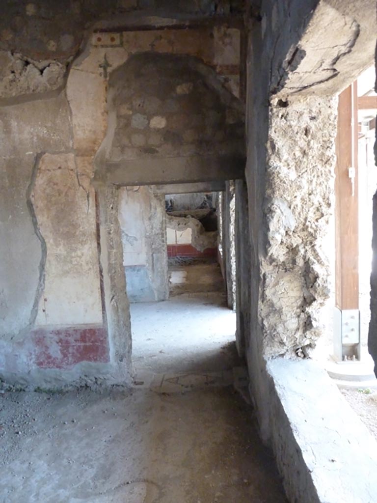 Stabiae, Villa Arianna, September 2015. Room M, looking south through doorway into room N.