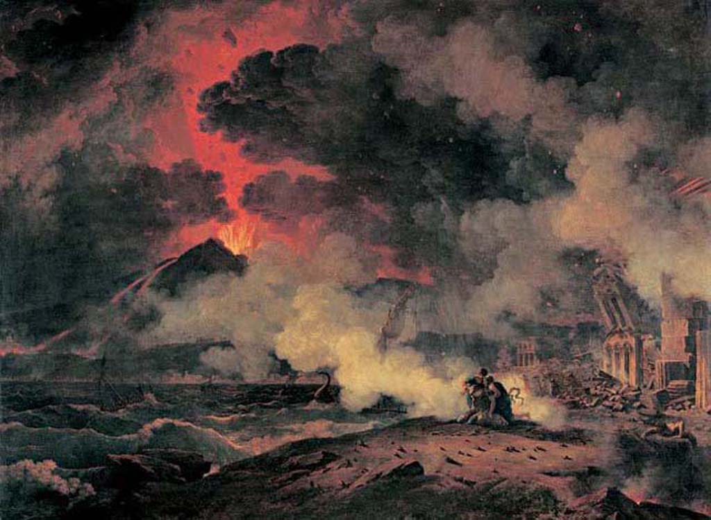 Vesuvius Eruption 79AD. L’ultimo giorno di Pompei by Jacob More 1780.