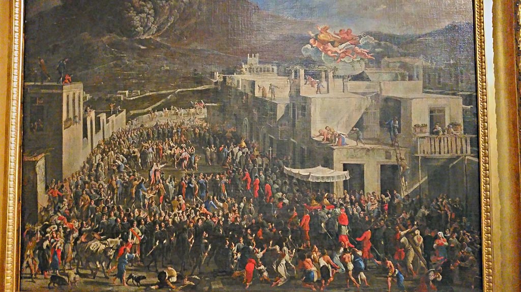 Vesuvius Eruption 1631. Processione di San Gennaro per l’eruzione del 1631 by Micco Spadaro.