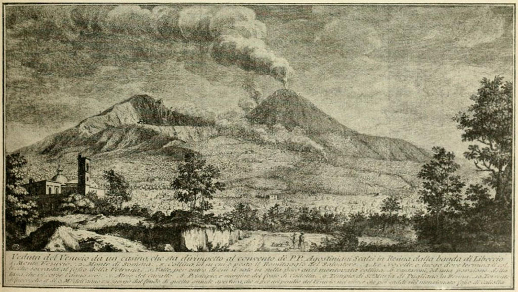 Vesuvius Eruption May 9th, 1771, with lava flowing towards Resina.