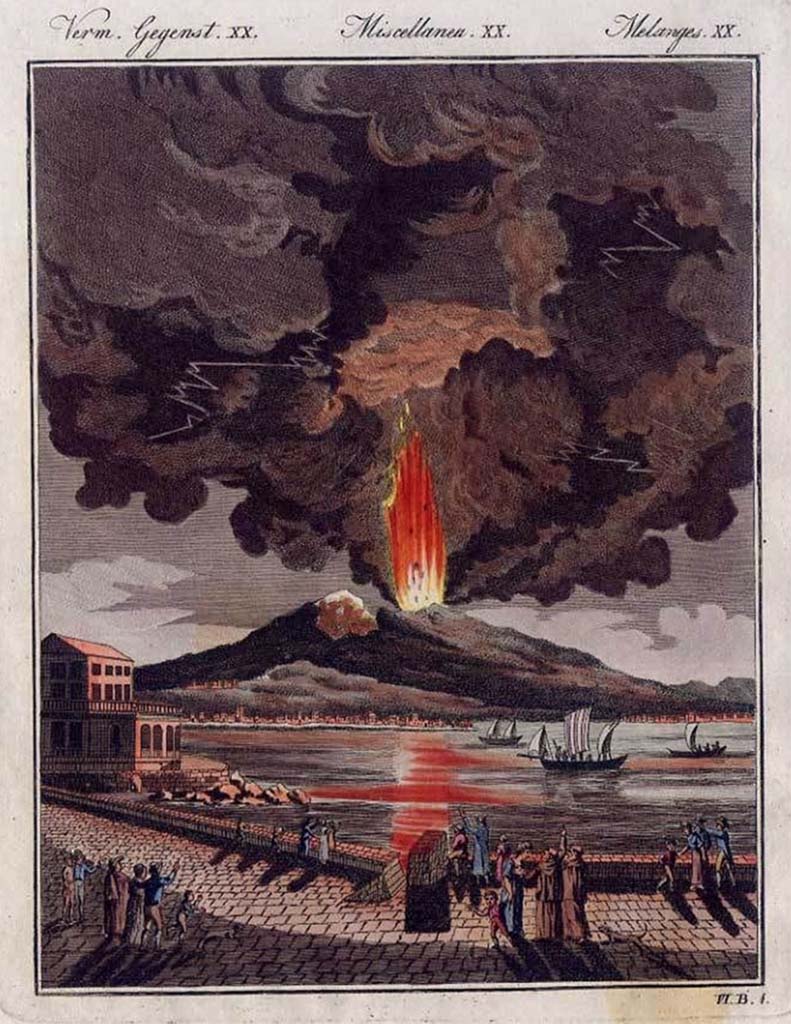Vesuvius Eruption June 5 1794 from Miscellanies XX 1810.