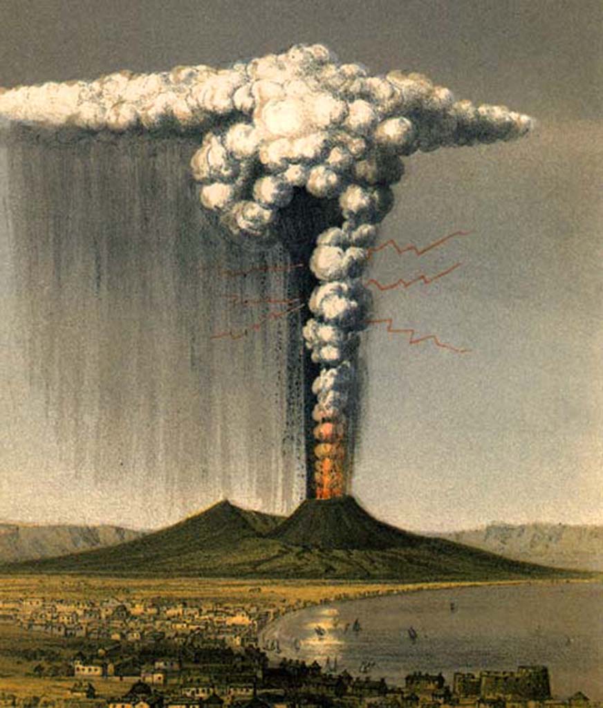 Vesuvius Eruption October 1822 from Naples by George Poulett Scrope.