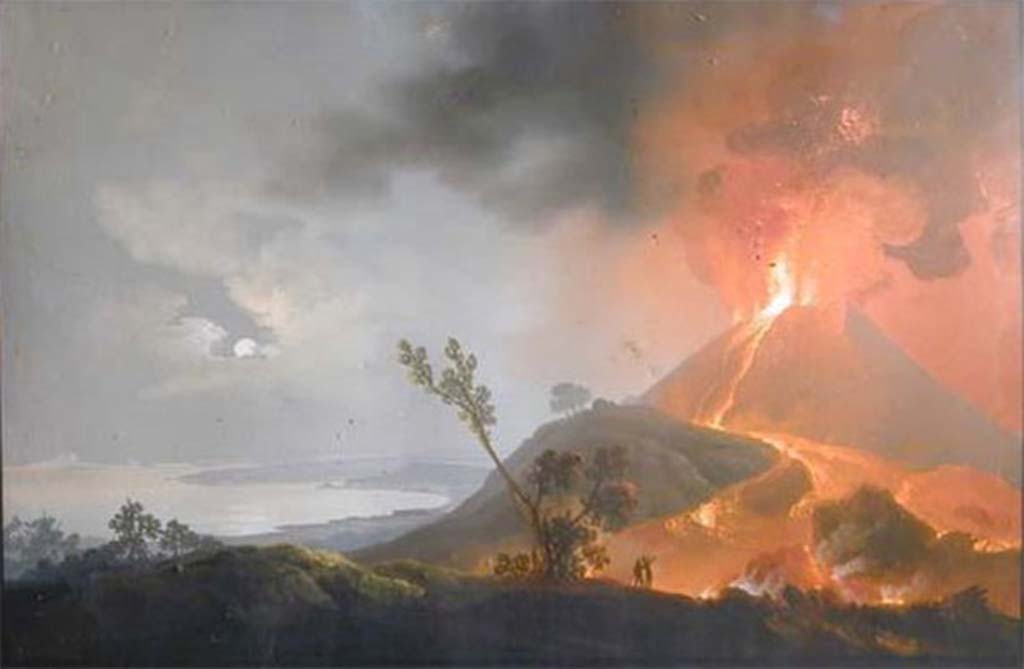 Vesuvius Eruption 1832, painting by Camillo de Vito, Naples.