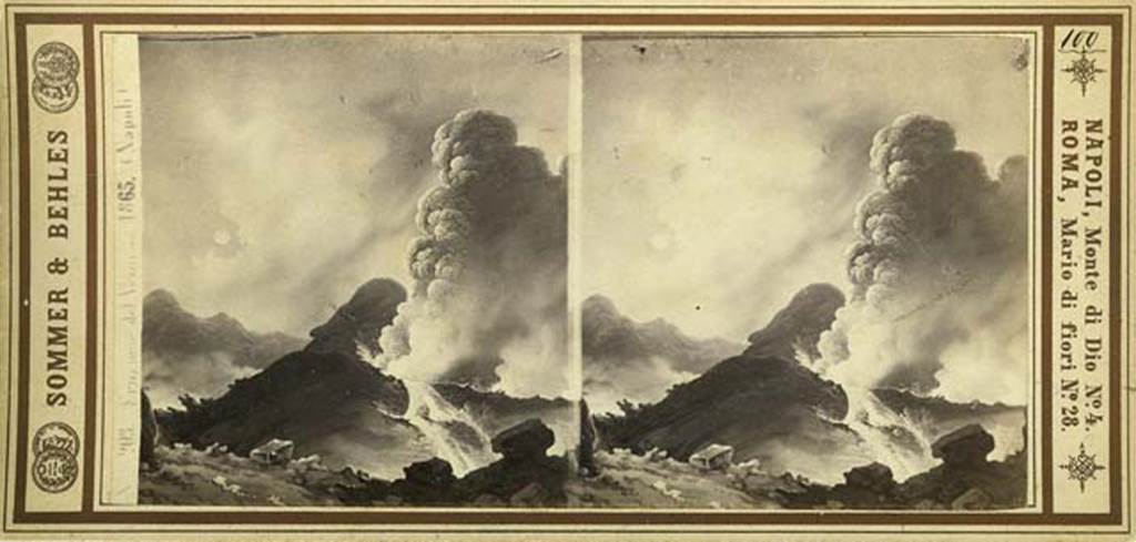 Vesuvius. 1865 eruption. Stereoview by Sommer and Behles. Photo courtesy of Rick Bauer.
S&B%20203