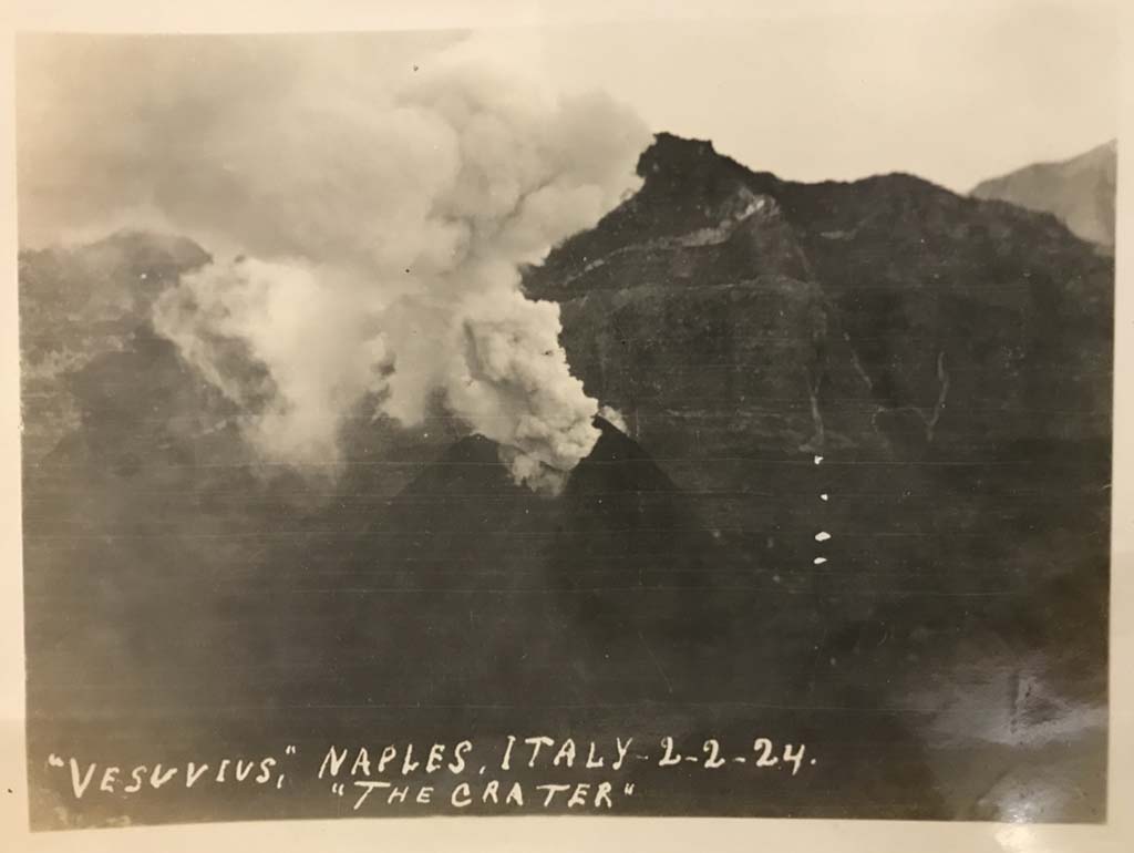 Vesuvius photo dated 2nd February 1924. Photo courtesy of Rick Bauer.