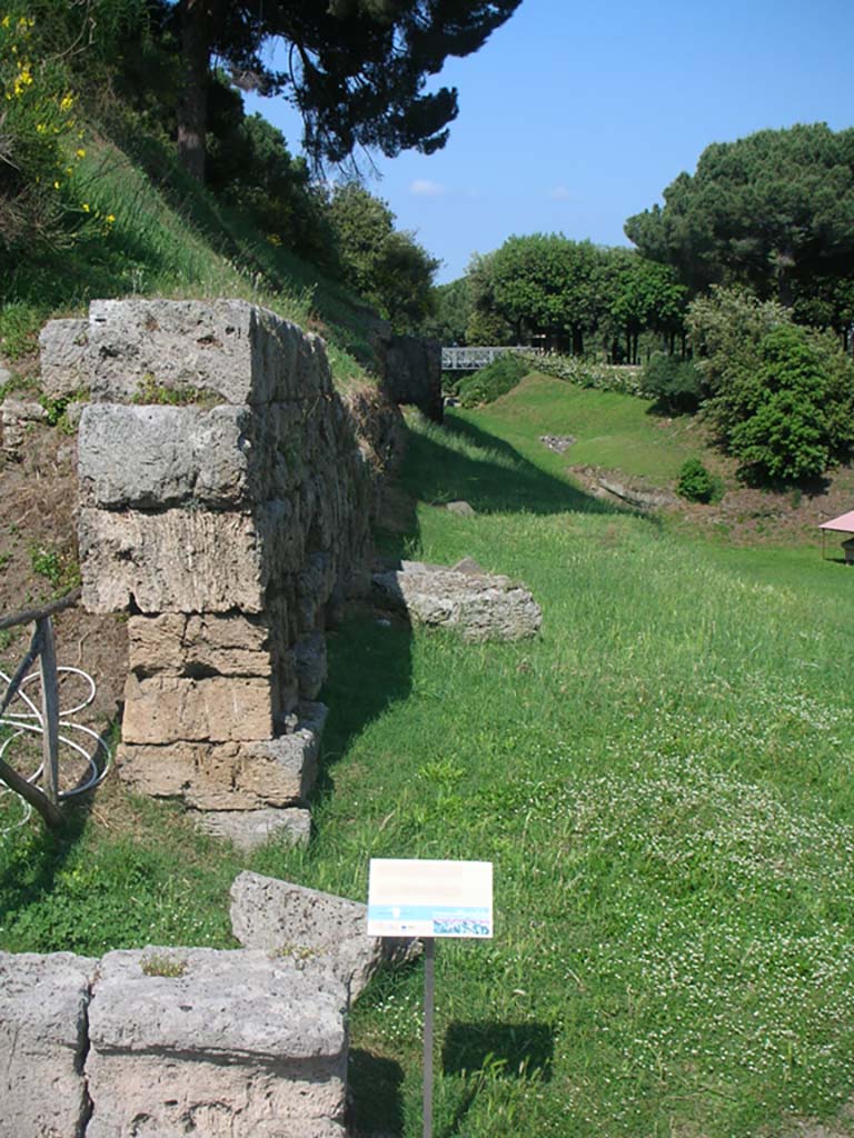 City walls on east side of Nocera Gate. May 2010. 
Looking east along City Wall from south-east side of Gate. Photo courtesy of Ivo van der Graaff.

