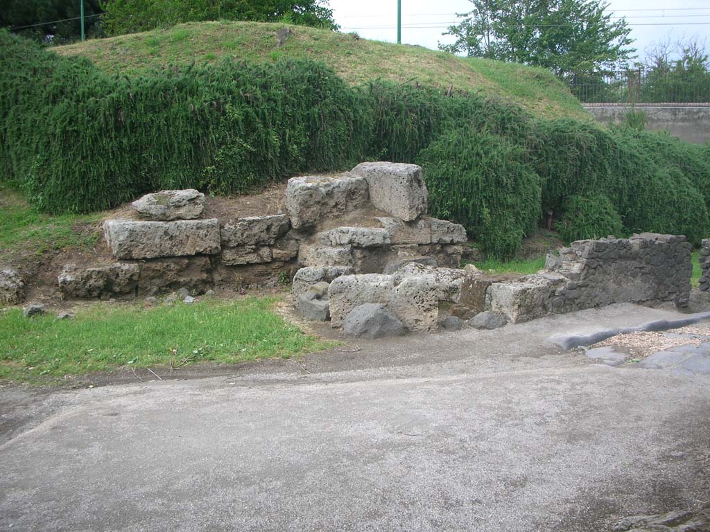 Sarno Gate, Pompeii. May 2010. Looking towards remains of north side of Gate. Photo courtesy of Ivo van der Graaff.