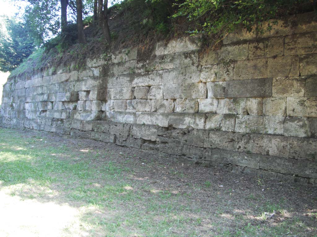 Walls on east side of Pompeii in north-east corner. June 2012. Detail of walling. Photo courtesy of Ivo van der Graaff.