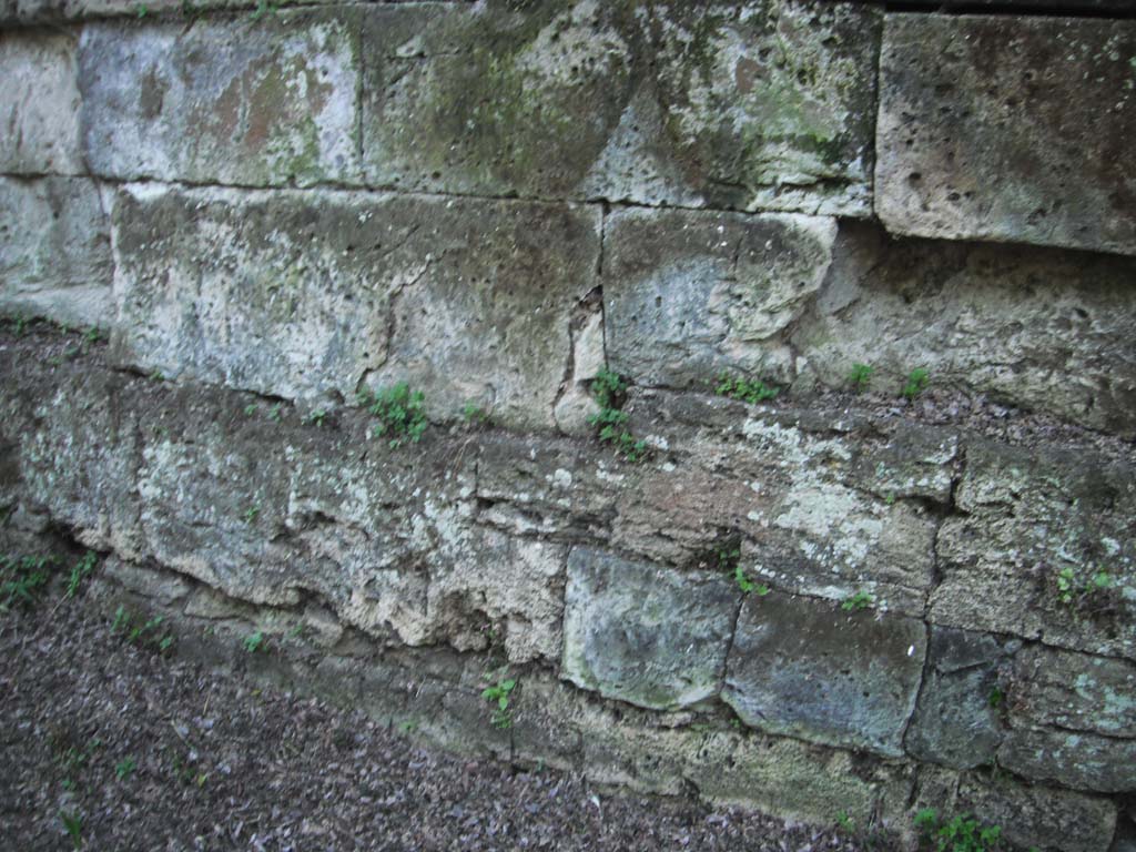 Walls on east side of Pompeii in north-east corner. June 2012. Detail. Photo courtesy of Ivo van der Graaff.